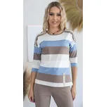 Hajdan halenka 1068 - sv.modrá-ecru-šedá-mocca, 3XL