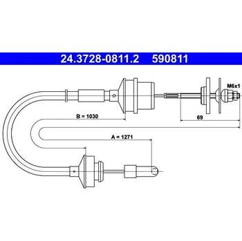 Spojka Tažné lanko, ovládání spojky ATE 24.3728-0811.2