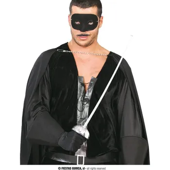 Karnevalový kostým Guirca Sada maska a stříbrný meč 63 cm