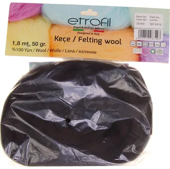 Příze Etrofil Vlna na plstění Kece tmavě hnědá