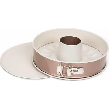 Nádoba na pečení Patisse forma na dort s turbanovou vložkou 26 cm ocelová měď/béžová