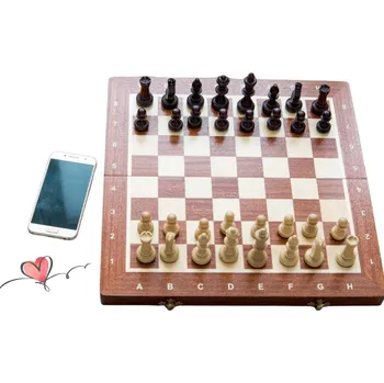 Šachy Dřevěné šachy domácí + doprava zdarma