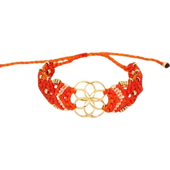 Náramek Macrame náramek květ Barva: Oranžová