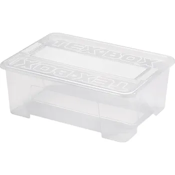 Úložný box Heidrun Plastový úložný box s víkem 10 l 38 x 28 x 14 cm transparentní