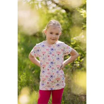 Dívčí tričko Bettymode Dívčí tričko LUČNÍ KVÍTÍ krátký rukáv, 104