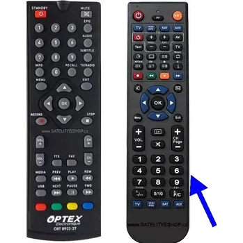 Dálkový ovladač Optex ORT 8932-HD náhradní