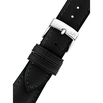 Řemínek na hodinky Kožený řemínek Morellato Leaf 5965C91.019 M, černý
