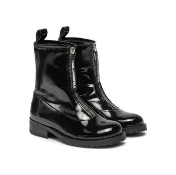 Dámské kozačky Polokozačky Karl Lagerfeld Kids Z30305 M Černá 30