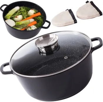 Hrnec KingStyle Indukční rendlík s poklicí 7,8L – aromatizér pro intenzivní chuť jídel