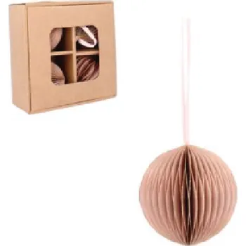 Vánoční dekorace Bestent Dekorační papírové ozdoby Růžové 7cm 4ks