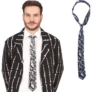 Karnevalový doplněk Kravata - lebka