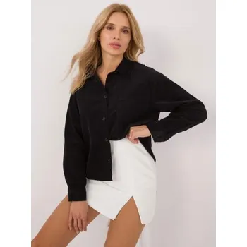 Dámská košile Dámská košile oversize s kapsami manšestrová SUBLEVEL černá