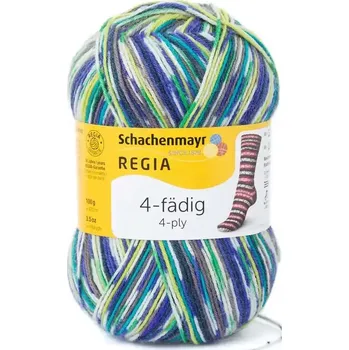 Příze Regia 4-Ply Color 7205 pfau color (Ponožková příze Regia 7205 pfau color)