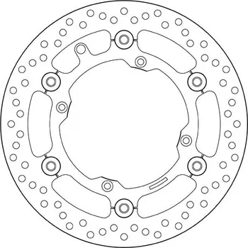 Brzdový kotouč Plovoucí brzdový kotouč BREMBO Oro - 78B40814 HUSQVARNA TE 610 E 2005-2007