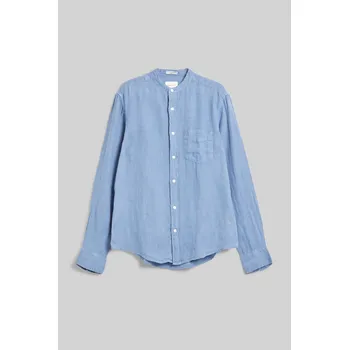 Pánské oblečení KOŠILE GANT REG GMNT DYED LINEN BAND SHIRT SALTY SEA