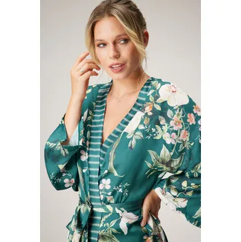 Dámský župan Saténový župan Diamond by Astratex Madeline krátký