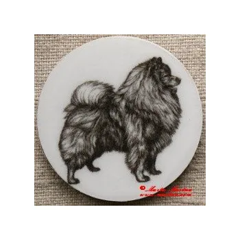 Německý špic magnet nebo placka - Špendlík brožový