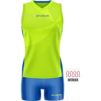 Dámský komplet GIVOVA ELICA, barva 5002 limetkově zelená - modrá, velikost XL