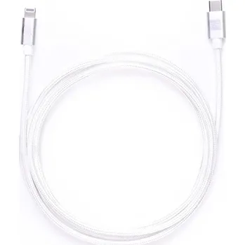 Datový kabel ER POWER kabel USB-C/C 5A (100W) 120cm bílý ERPWCC5AP120-WH