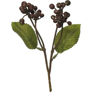 umělá květina Umělé květina, Bobule divoké vyběr x6 v tašce červená (burgundy) 18 cm