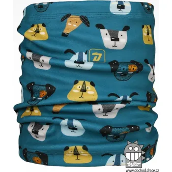 Nákrčník Flísový nákrčník Dráče - Yetti 03, petrol, pejsci Barva: Petrol, Velikost: uni velikost