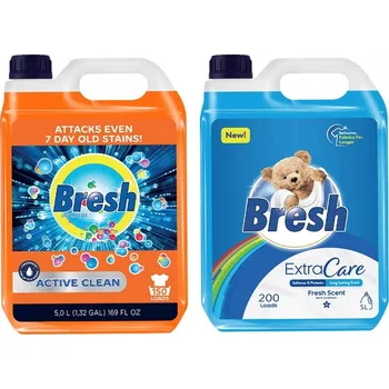 Prací prostředek Bresh univerzální prací gel 5L + tekutá aviváž 5L - 350 praní