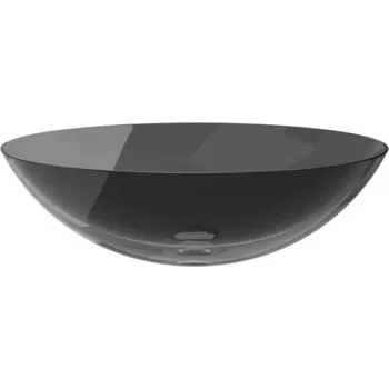 Umyvadlo BESCO - Umyvadlo na desku ANYA ze syntetické pryskyřice - Barva - Černá , Barva sifonu - Černá KEANYA50BB