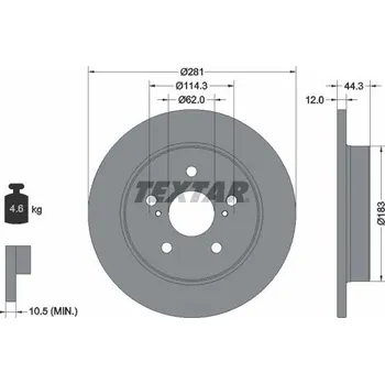 Brzdový kotouč Brzdový kotouč TEXTAR 92301403