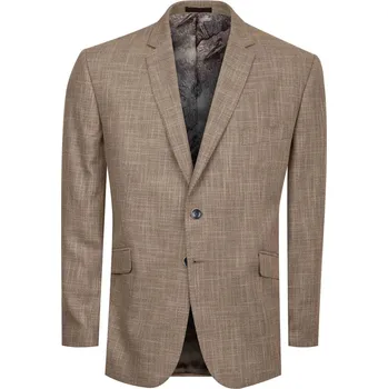 Pánský oblek FERATT Pánské oblekové sako ALESSIO světle hnědé Velikost: 176/54