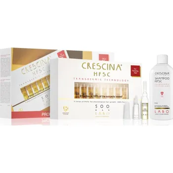 Kosmetická sada Crescina - péče pro podporu růstu vlasů pro muže 20 x 3.5 ml + šampon proti řídnutí a padání vlasů pro muže 200 ml