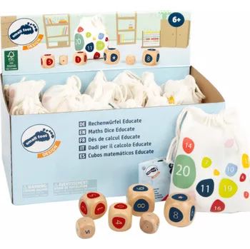 Dřevěná hračka small foot Displej Edukativní kostky počítání 12 ks