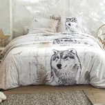 Blancheporte Flanelové povlečení Arctic s potiskem hnědošedá povlak na polštář 65x65 cm