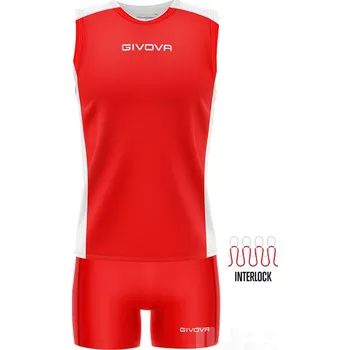 Sport Dámský komplet GIVOVA PIPER, barva 1203 červená - bílá, velikost XS