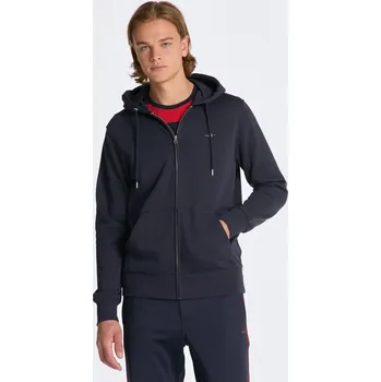 Pánská mikina MIKINA GANT REG SHIELD FULL ZIP HOODIE EVENING BLUE