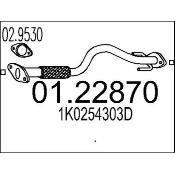 Auto-moto Výfuková trubka MTS 01.22870