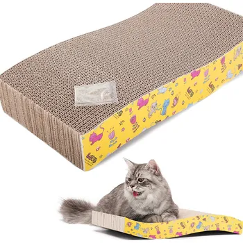 Przyjaciele Kartonové škrabadlo pro kočky s catnipem a vlnou