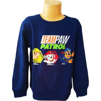 Chlapecká mikina Eplusm Chlapecká mikina TLAPKOVÁ PATROLA přes hlavu modrá Barva: Modrá, Velikost: 122/128