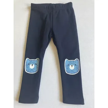 Dívčí legíny Zateplené legíny Topo in Fashion tmavě modré s medvídkem velikost 92