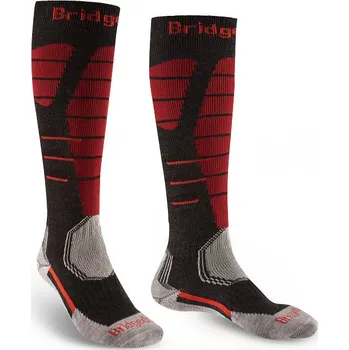 Pánské ponožky Bridgedale Ski Easy On graphite/red/223 M ponožky