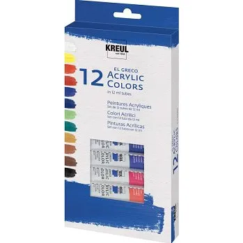 Speciální výtvarná barva Sada akrylových barev El Greco 12x12ml (Sada akrylových barev El Greco 12x12ml)