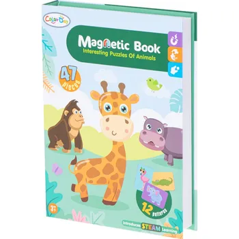 Puzzle Color Day Magnetic Book safari 47 dílků