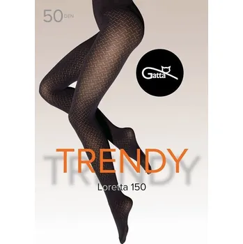 Dámské punčochy Dámské vzorované punčocháče Gatta Loretta 50 den nero, nero 2-S i384_13589897