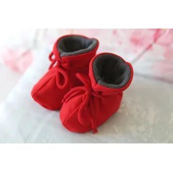 Kojenecké oblečení AMÁLKA Zateplené bačkůrky, červené Velikost: 56-68