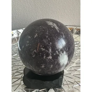 Drahý kámen Koule lepidolit - 6,5 cm