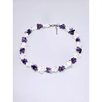 Náhrdelník Náhrdelník Ametyst s Křišťálem 2