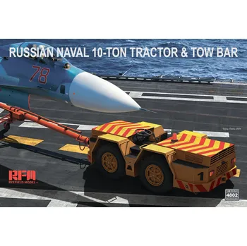 Plastikový model Ryefield model 1/48 Russian Naval 10-ton Tractor and Tow Bar