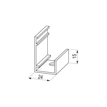 Stavební profil Zakládací J profil 1-dílný Vinylit Decor V2126 - 3002 WOODEC Sheffield Oak Alpine /3 m
