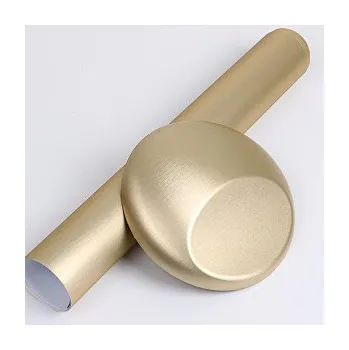 Polep vozidla Matná broušená mosazná auto wrap fólie 152x1000cm - interiér/exteriér