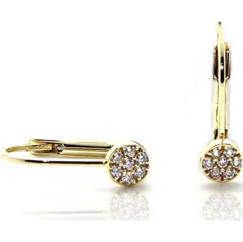 Náušnice Diante Zlaté náušnice s bílým kamenem 59625077