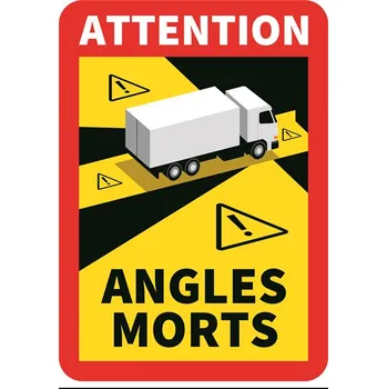 Samolepicí dekorace na vozidlo VIGNAL Samolepka "mrtvé úhly" ANGLES MORTS pro nákladní automobily